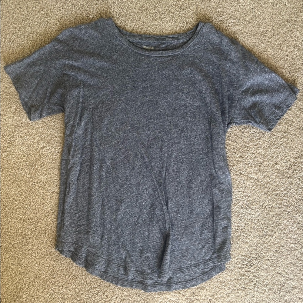 Madewell Whisper Crew Neck Grey Tee